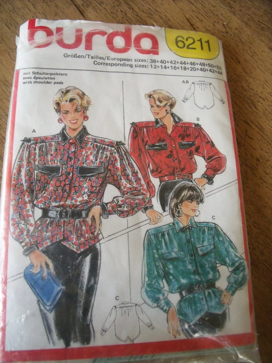  CAMISA VASCA DE COLECCIÓN ""BURDA"" 3 VERSIONES T 38/40/42/44/46/48/50/52