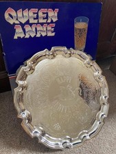 Vintage Queen Anne Silver Plated 25th Anniversary Plate Platter Tray 31cm 