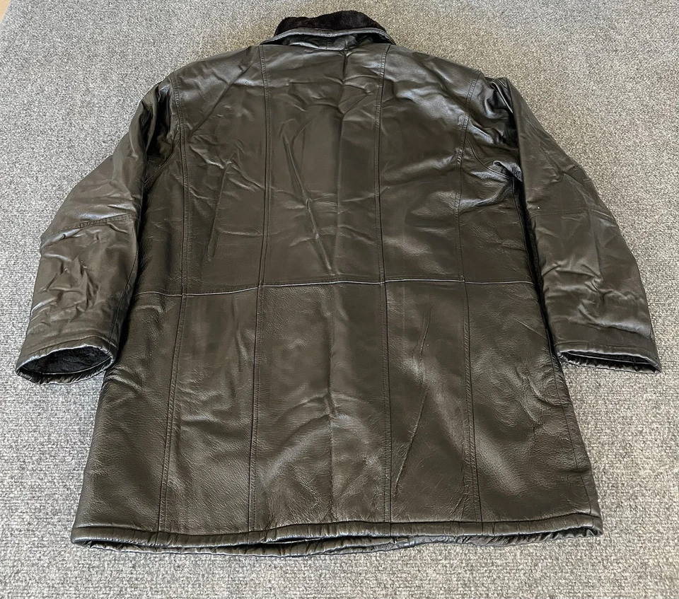 Venezia 复古皮革夹克女式加 18w 黑色长线夏尔巴内衬长线 — 第 2/4 张图片