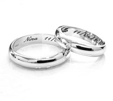 Coppia Anelli Fedi Classiche Da 5 Gr. In Argento 925 Uomo Donna