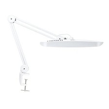 XL 2,200 Lumens LED Desk Lamp with Clamp, 24W Bright Architect Non-CCT, White