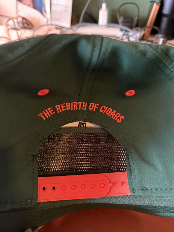 Sombrero de cigarro Drew Estate para hombre limitado NUEVO NUNCA USADO verde y naranja Foto 2 de 2