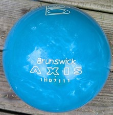 Vintage NEW Brunswick Axis 1H07111 Undrilled Bowling Ball Teal 12lb Bowling Ball