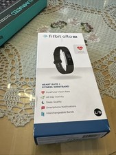 Fitbit Alta HR Fitness Wristband SZ L NIB Activity Tracker Black Water Resistant