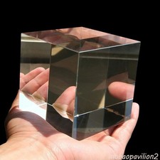 8cm K9 Optical Glass Crystal Square Cube Decoration Transparent Cube Prism