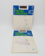 Vintage Hanes Everyday Town Taupe Sandalfoot Sheer Stretch Pantyhose Size A-B