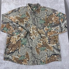 Spartan Realtree Advantage Camo Button Down Shirt Mens XXXL Made in USA Cotton