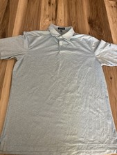 Peter Millar blue white polo shirt crowned crafted the club Nevillewood large