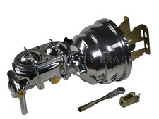 1955 1956 1957 Chevy Car Chrome 7 Dual Brake Booster Master Cylinder Bel Air