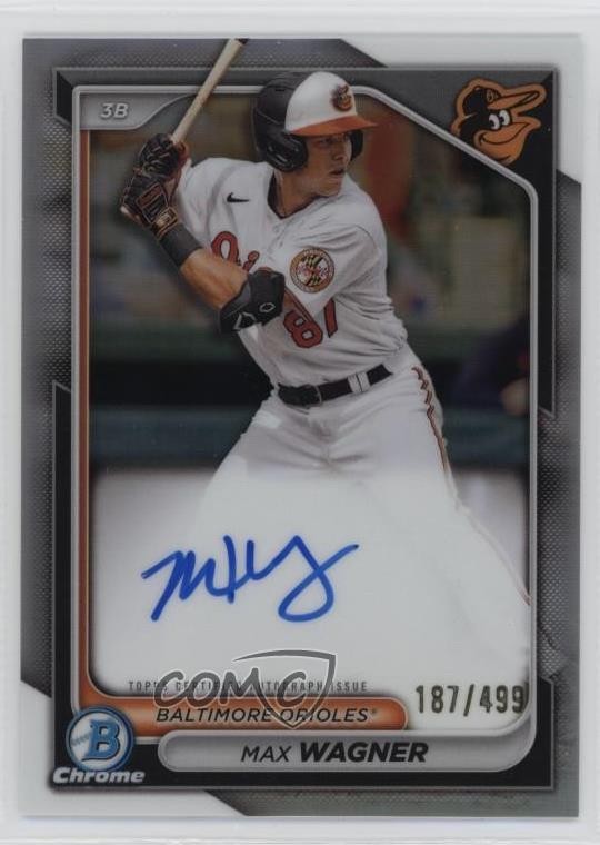 2024 Bowman Chrome Prospect Auto Refractor /499 Max Wagner #CPA-MW Auto 1p13