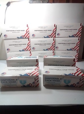 Disposable Face Mask Blue Health & Wellness 3-Ply Non-Medical 25pcs X Bx 14 Bxs