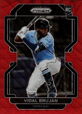 2022 Panini Prizm #252 Vidal Brujan Red Wave Prizm #/99