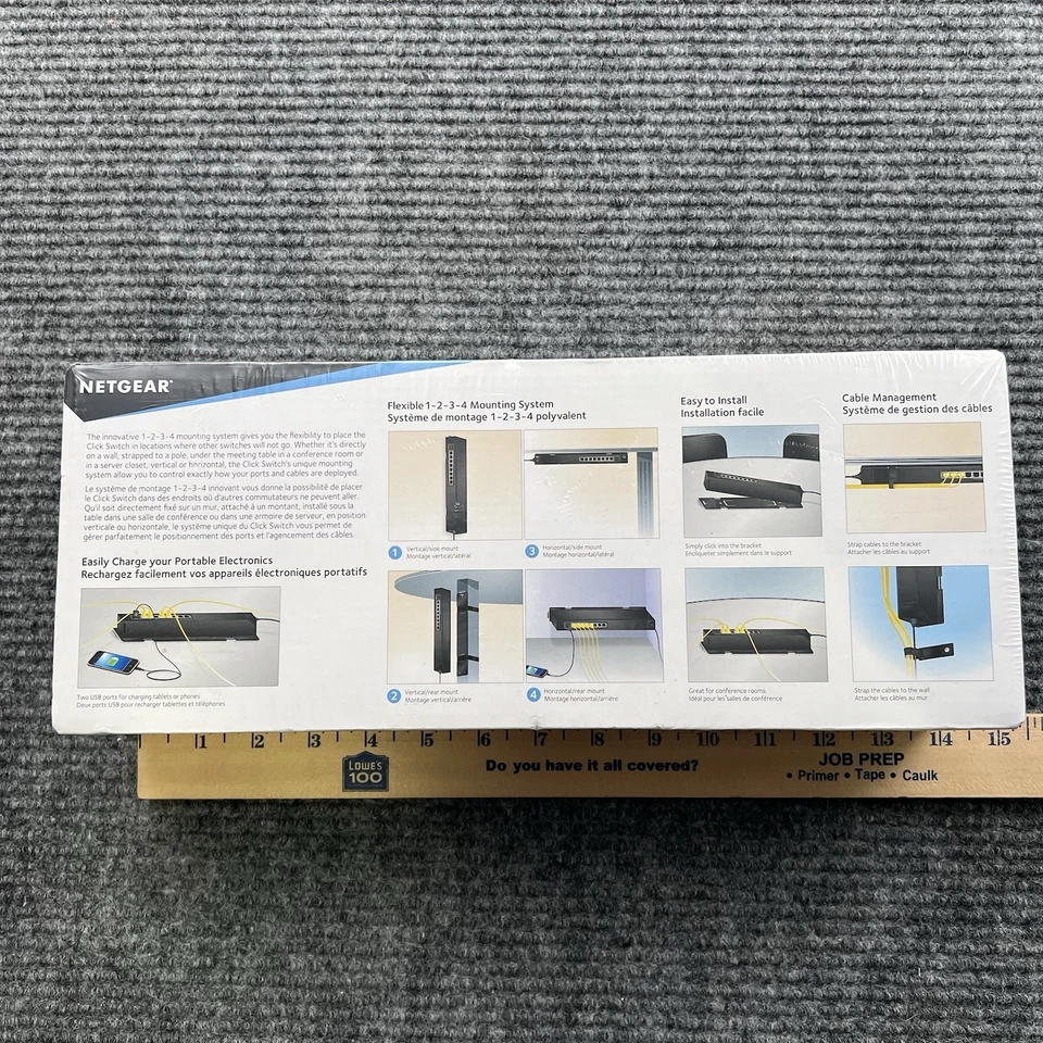 Netgear ProSafe Business Web Managed Click Switch 8-Ports GSS108E USB Charge NIB - Image 3 of 3