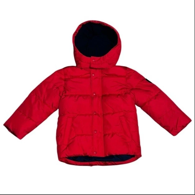NWT Gap kids boys puffer jacket cold control max size 5 red blue winter outdoors