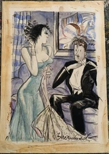 Barbara Shermund Original Esquire Magazine Publ. Illustration September 1937