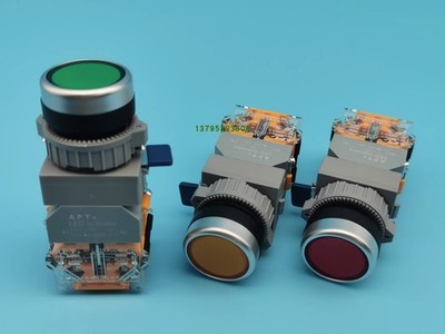 1pc APT LA39-B3-20TD/G31  AC 220V self-locking button switch GREEN
