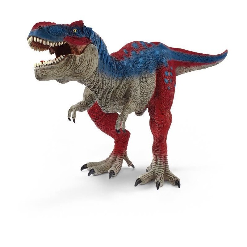 Tyrannosaure Rex bleu Schleich avec machoire articulee jouet dinosaure robuste
