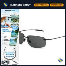Lightweight Polarized Bifocal Reading Sunglasses for Fishing  Driving - Men  W