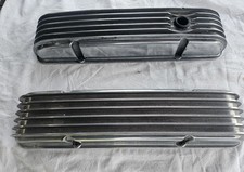 Vintage Cal Custom Finned Valve Cover Aluminium 283 305 327 350 Sbc