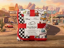NEW Little Sleepies 🏁 Disney Pixar Cars Radiator Springs Large Cloud Blanket