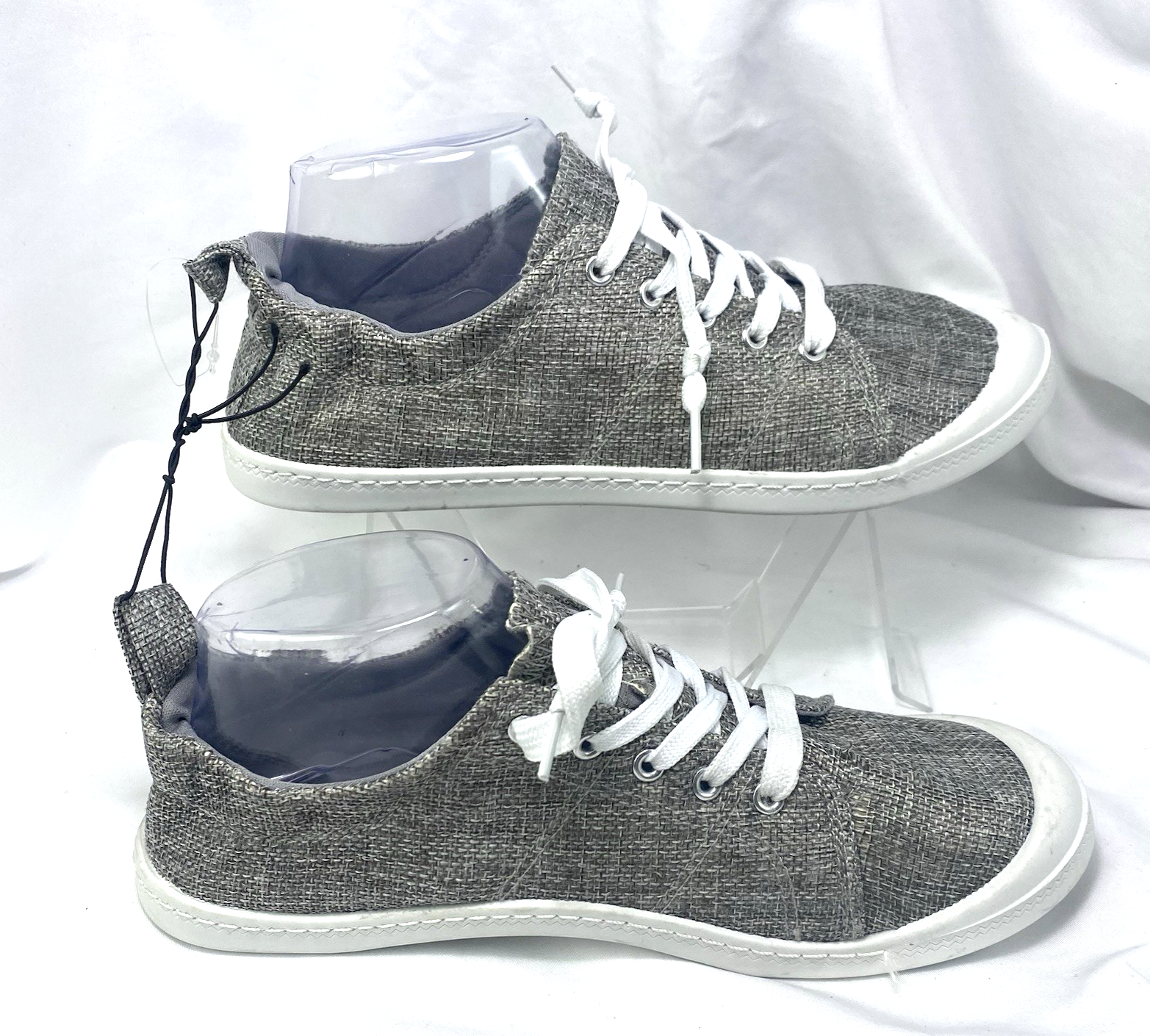 SAOLA SOLE MATES taglia 8 sneaker donna basse scarpe da tennis in tela GRIGIO