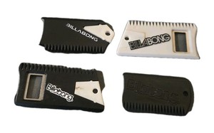 Billabong Surf Wax Comb Surfboard Scraper Fin Key Bottle Opener Black White 4