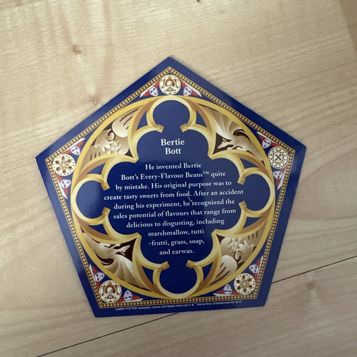 Bertie Bott Harry Potter Chocolate Frog 3D Wizard Card Lenticular Pentagon - Picture 2 of 2
