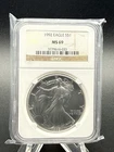 1992 $1 American Silver Eagle NGC MS69 Brown Label