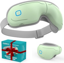 Eye Massager with Heat and Compression - Avocado Green Heated Eye Mask with Vibr