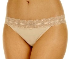 CALVIN KLEIN Micro Lace Waist Bare Nude Bikini Panty Underwear Womens Sz L 7