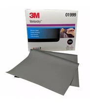 50ct 3M Wet or Dry 9" x 11" Sandpaper Sheets 01999 - Grit 3000 Auto Body Sanding