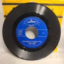 JIVIN' GENE Breaking Up Is Hard To Do/My Need For Love C-30118 45 RPM Record