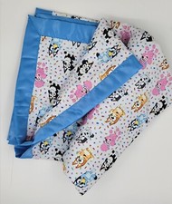 Beautiful Bluey  Friends Baby cotton Minky, satin binding blanket 30x 36