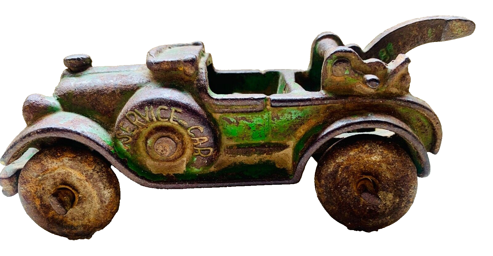 VINTAGE c1930s ORIGINAL HUBLEY GREEN SERVICE CAR CAST IRON TOY eBay