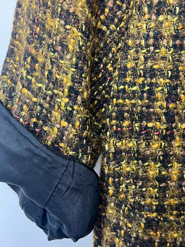 Blazer donna oversize Lasford vintage abbigliamento eccentrico nonno tg 10 giallo/nero - Foto 4 di 8
