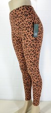 WILD FABLE Wmn/Jr Brown w/ Black Animal Print High Rise Stretch Legging sz M NWT