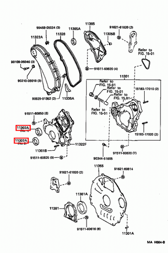 Genuine LandCruiser HDJ81 HDJ80 1HD Timing Cover Injector Fuel Pump Oil Seal - Picture 13 of 20