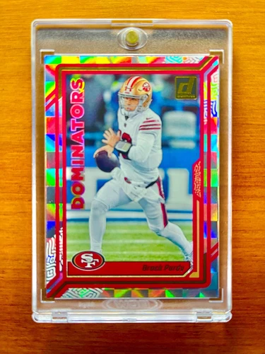 Brock Purdy RARE CHECKER REFRACTOR INVESTMENT CARD SSP PANINI 49ERS ROY MVP MINT