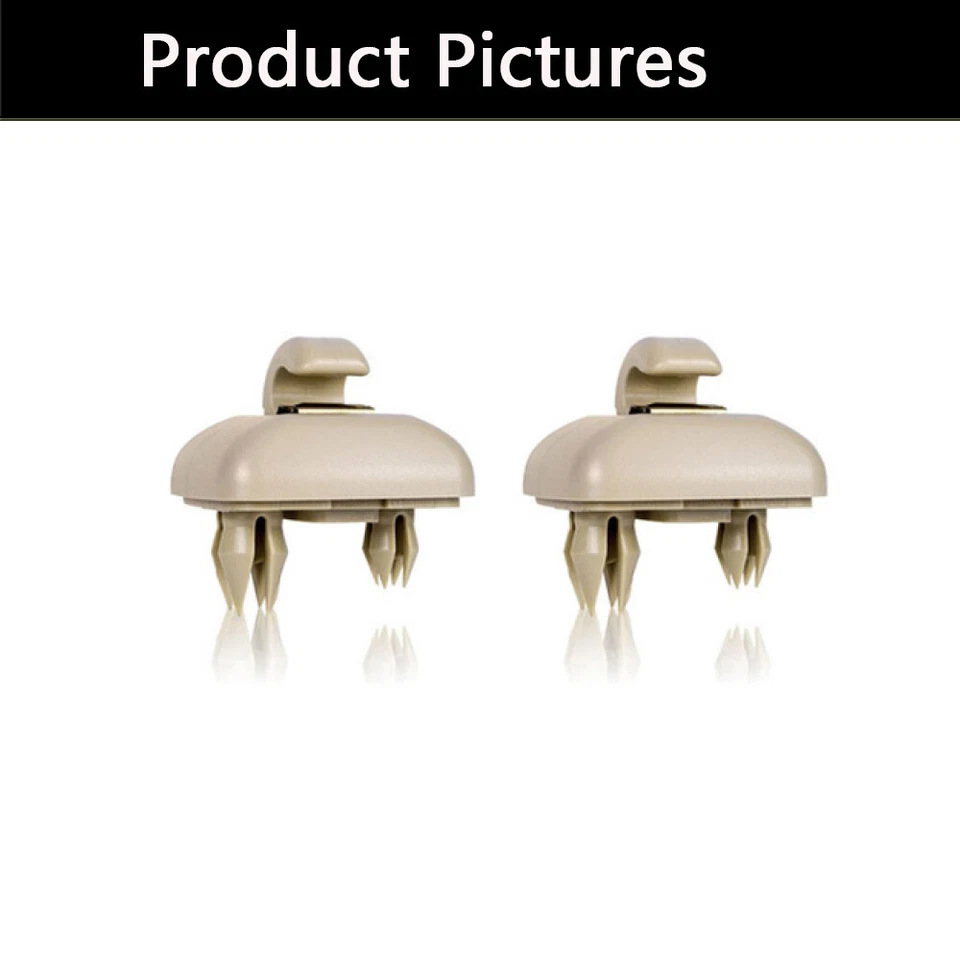 2 piezas para Audi A1 A3 A4 A5 Q3 Q5 S3 S4 S5 TT parasol clip gancho 8U0857562A beige Foto 4 de 4