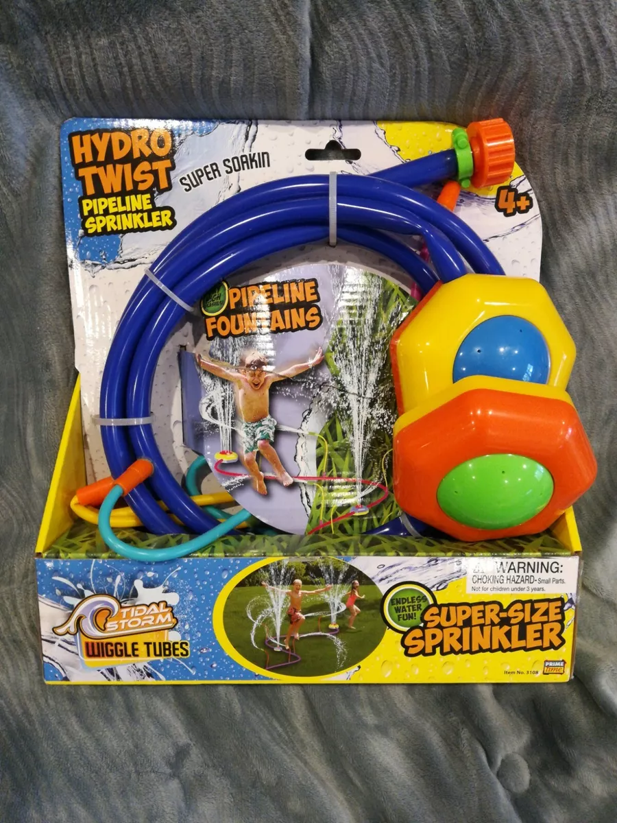 NEW Hydro Twist Pipeline Super Size Water Sprinkler Tidal Storm Wiggle Tubes