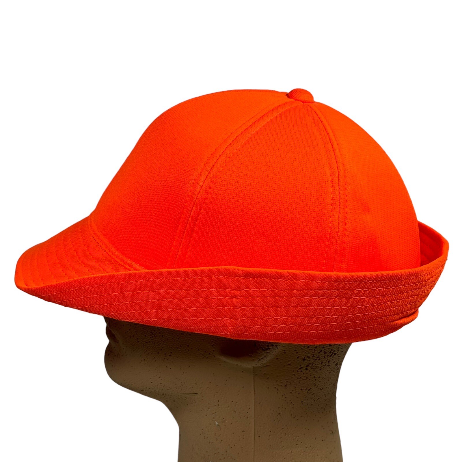 Vintage Jones Style Bucket Hat Cap Blaze Orange Hunting Large Ear Flaps