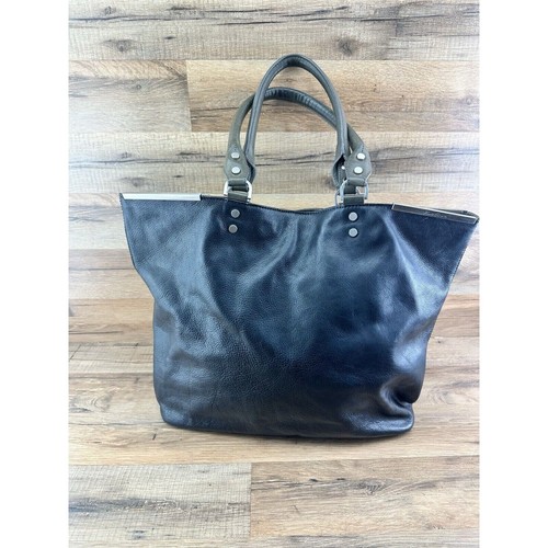 Kenneth Cole New York contemporary carry all expandable tote black leather - Picture 8 of 10