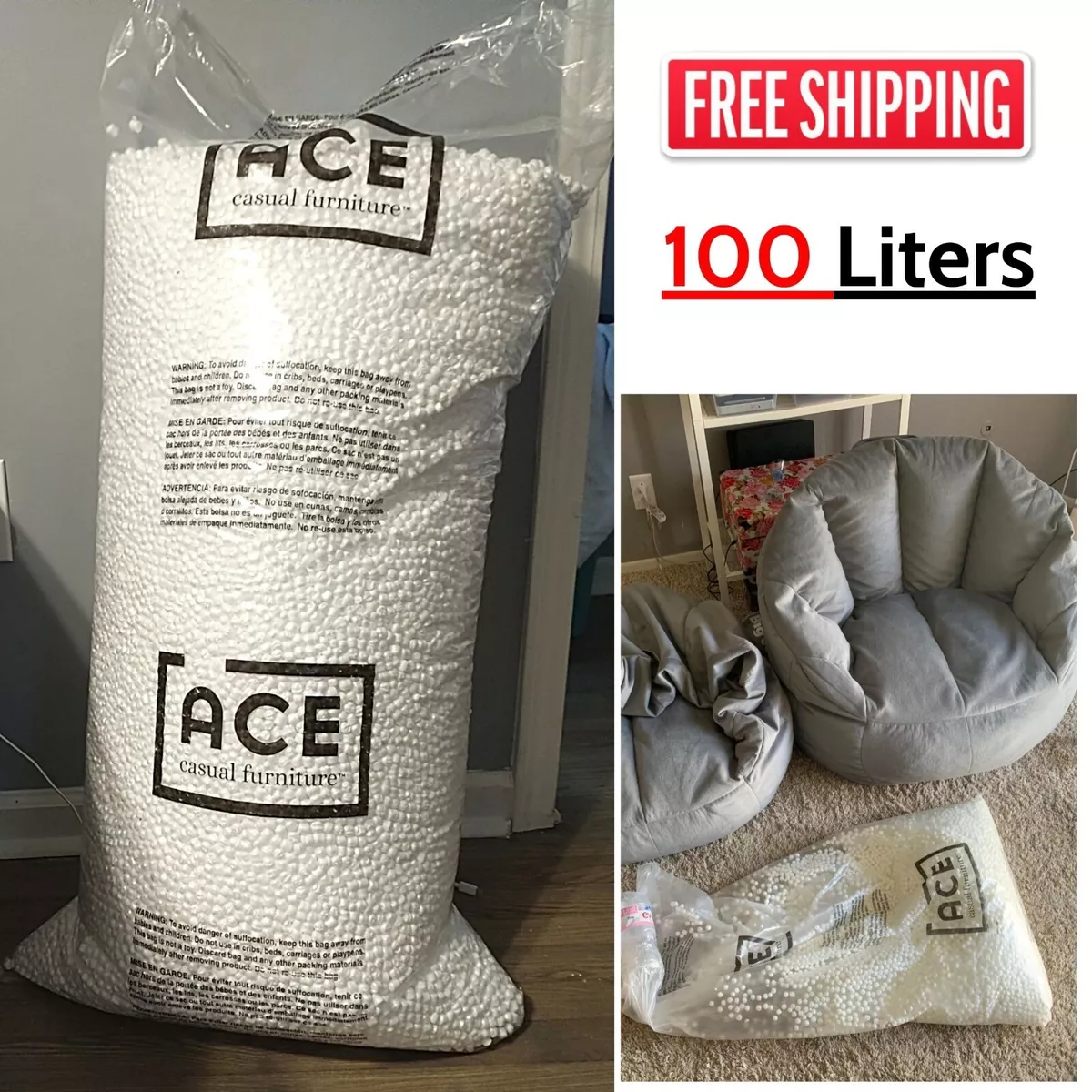 Refill beans for bean bag chair sales