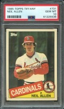 1985 TOPPS TIFFANY 731 NEIL ALLEN PSA GEM MT 10 