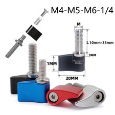 Aluminium Adjustment Tighten Locking 7-TypeHandle Adjustable Screws M4-M5-M6-1/4