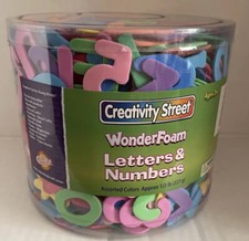 Wonderfoam Letters and Numbers Set, 1-1/2 in, Assorted Color, 1/2 lb. New Item