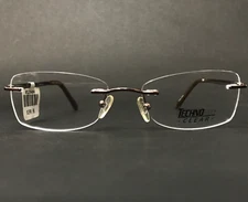Technolite Clear Eyeglasses Frames TFD5001 BR Shiny Brown Cat Eye 52-17-140