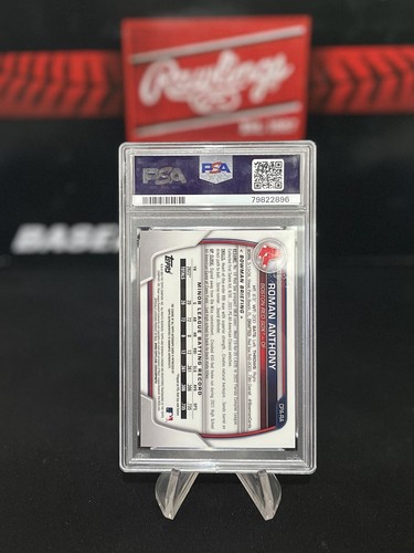2023 Bowman Chrome 1st Roman Anthony Purple Refractor Auto PSA 10 #CPARA - Picture 2 of 2