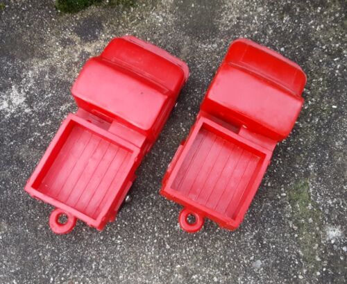 ***VINTAGE PLASTIKAUTOS*KUNSTSTOFFAUTOS*2 x MERCEDES UNIMOG*ROT*GERMANY*** - Bild 7 von 10