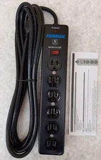 Furman SS-6 Pro Plugs 6 Outlet Power Strip 120V 15A 540J P/N 10031940 Rev-A